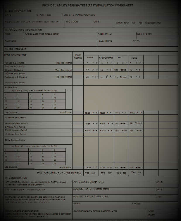 PAST test Preview